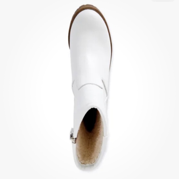Scoop NYC Women’s Faux Shearling Lined Piper Lug Pull On White Boots Size 8 NEW - Picture 4 of 6